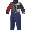 Polo Ralph Lauren Kids Plaid Fun Shirt & Stretch Chino Pant Set (Infant)