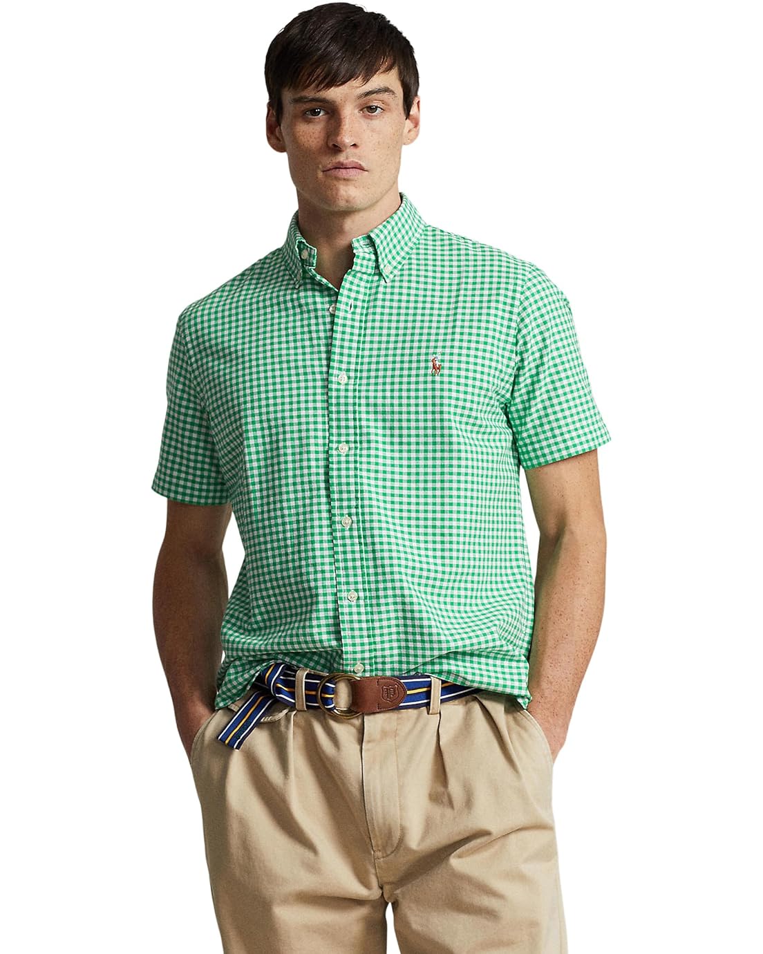 Polo Ralph Lauren Classic Fit Gingham Oxford Short Sleeve Shirt