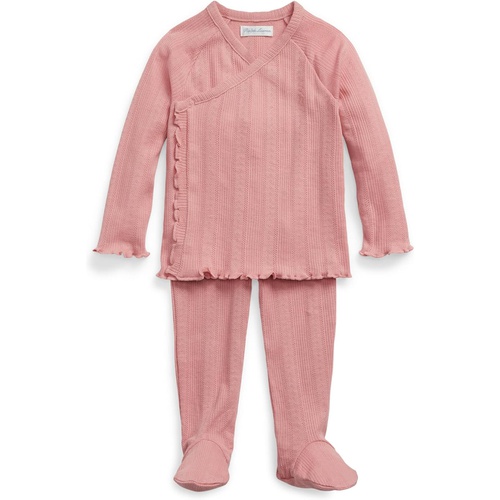 폴로 랄프로렌 Polo Ralph Lauren Kids Pointelle-Knit Cotton Top & Pants Set (Infant)
