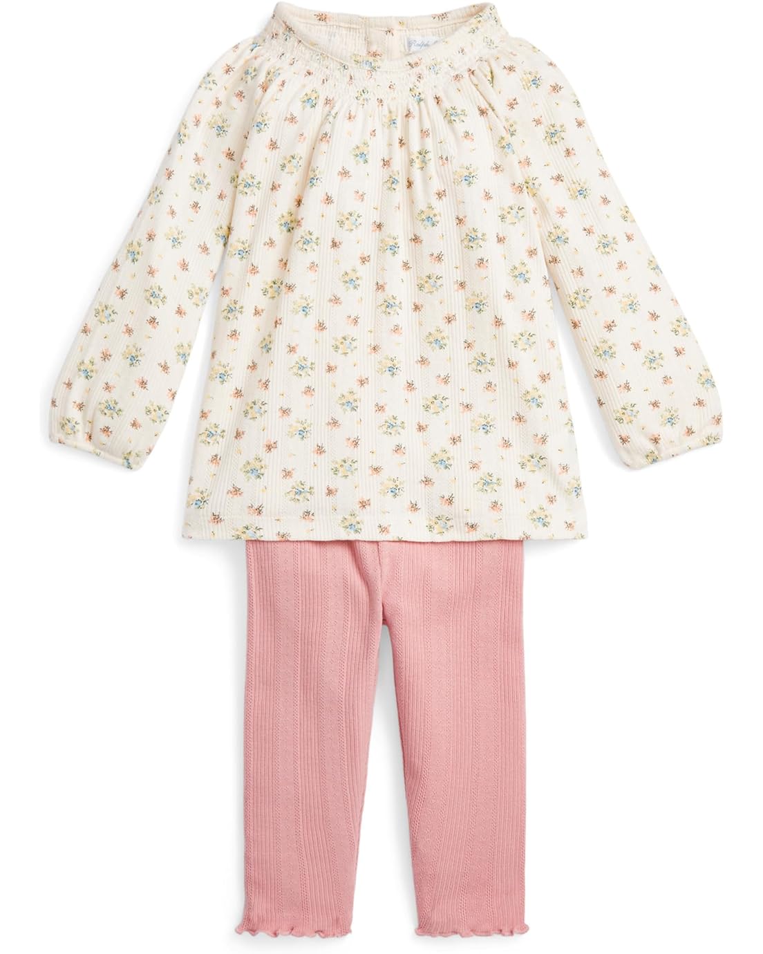 폴로 랄프로렌 Polo Ralph Lauren Kids Floral Cotton Top & Leggings Set (Infant)