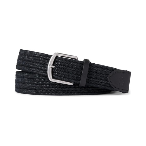 폴로 랄프로렌 Polo Ralph Lauren Leather-Trim Braided Belt