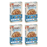 Post Great Grains Blueberry Morning Breakfast Cereal, Non GMO Project Verified, Heart Healthy, Low Fat, Whole Grain Cereal 13.5 Ounce (Pack of 4)