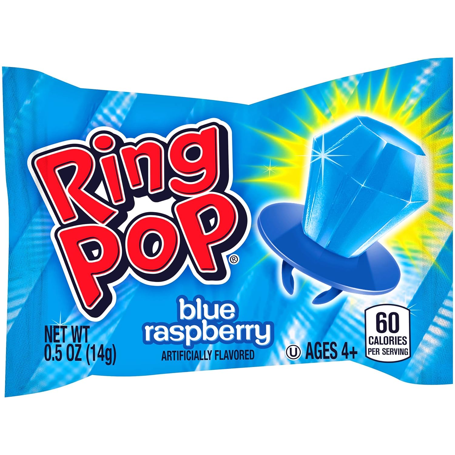  Ring Pop Individually Wrapped Blue Raspberry Bulk Lollipop Easter Pack  30 Count Blue Raspberry Flavored Lollipop Suckers - Fun Candy for Easter Decorations, Baskets & Egg Hunts