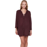 Sanctuary Coastal Covers Button Front Cover-Up