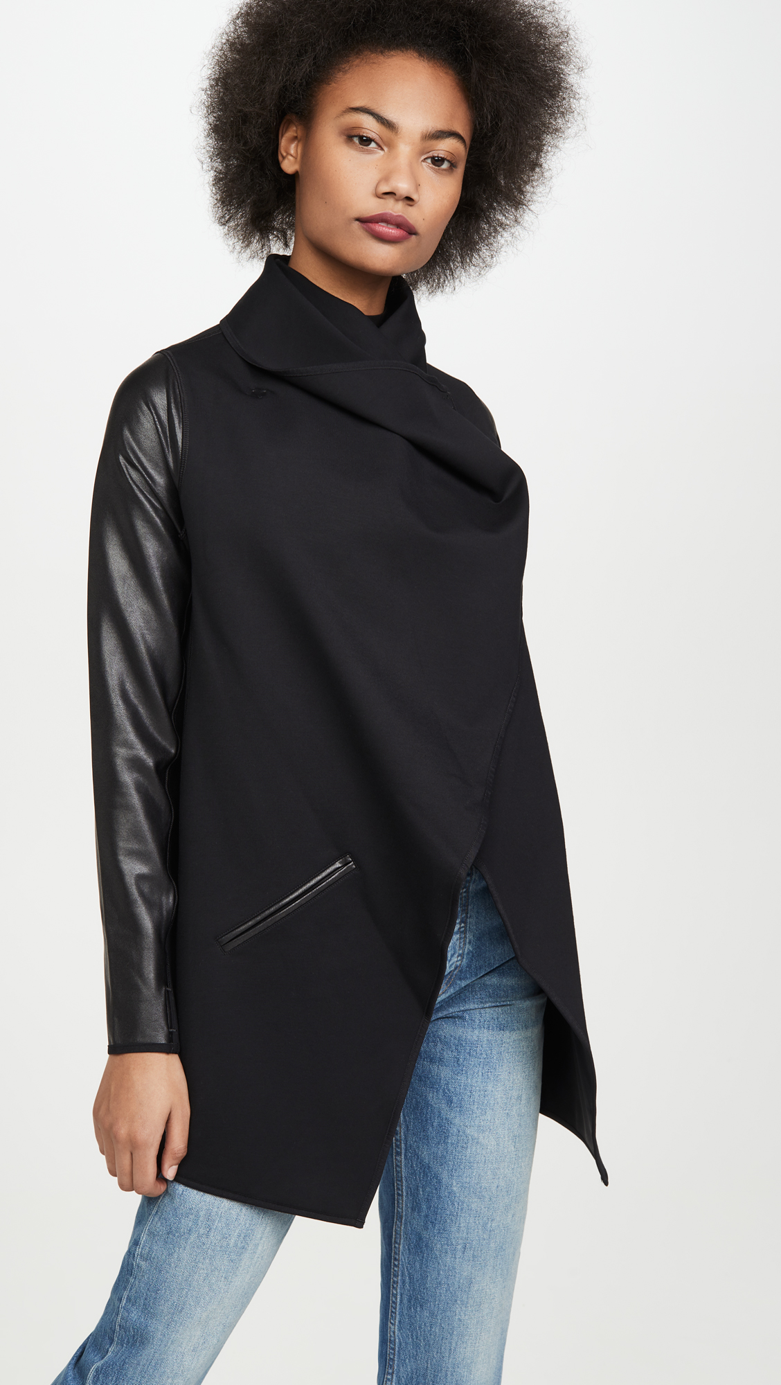 SPANX Faux Leather Convertible Jacket