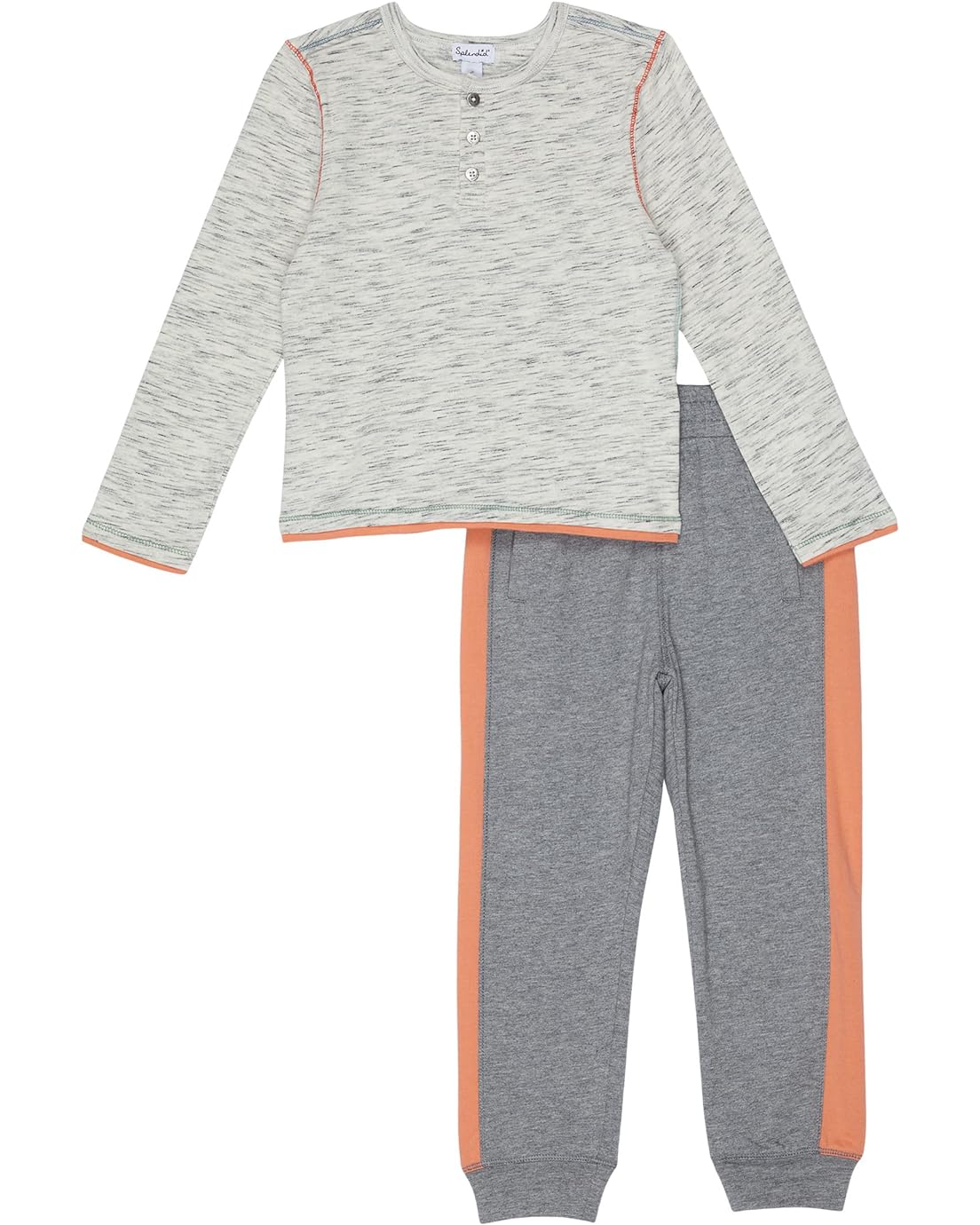스플렌디드 Splendid Littles Space Dye Long Sleeve Top & Pants Set (Toddleru002FLittle Kidsu002FBig Kids)