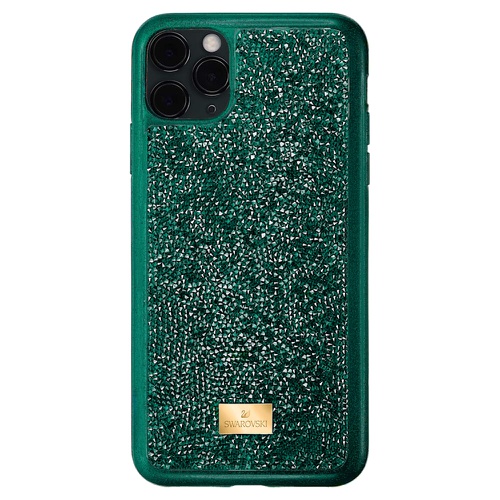 스와로브스키 Swarovski Glam Rock smartphone case, iPhone 11 Pro, Green