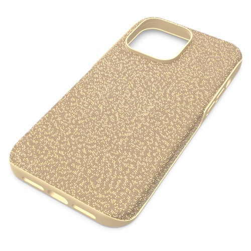 스와로브스키 Swarovski High smartphone case, iPhone 14 Pro Max, Gold tone