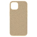 Swarovski High smartphone case, iPhone 14, Gold tone