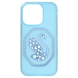Swarovski Smartphone case, Swan, iPhone 14 Pro, Blue