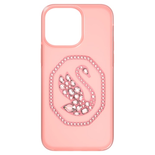 스와로브스키 Swarovski Smartphone case, Swan, iPhone 14 Pro Max, Pale pink