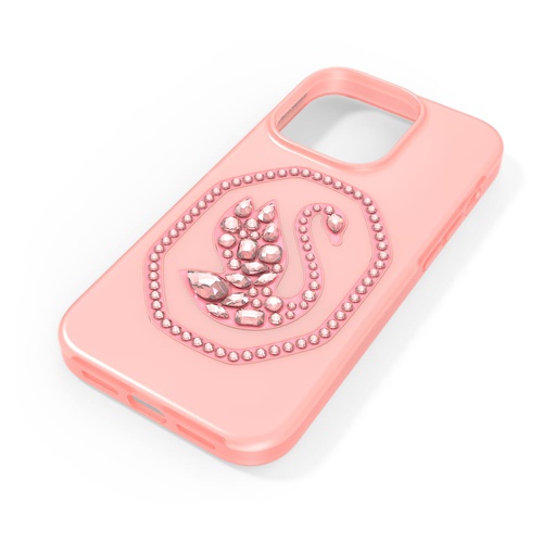 스와로브스키 Swarovski Smartphone case, Swan, iPhone 14 Pro, Pale pink