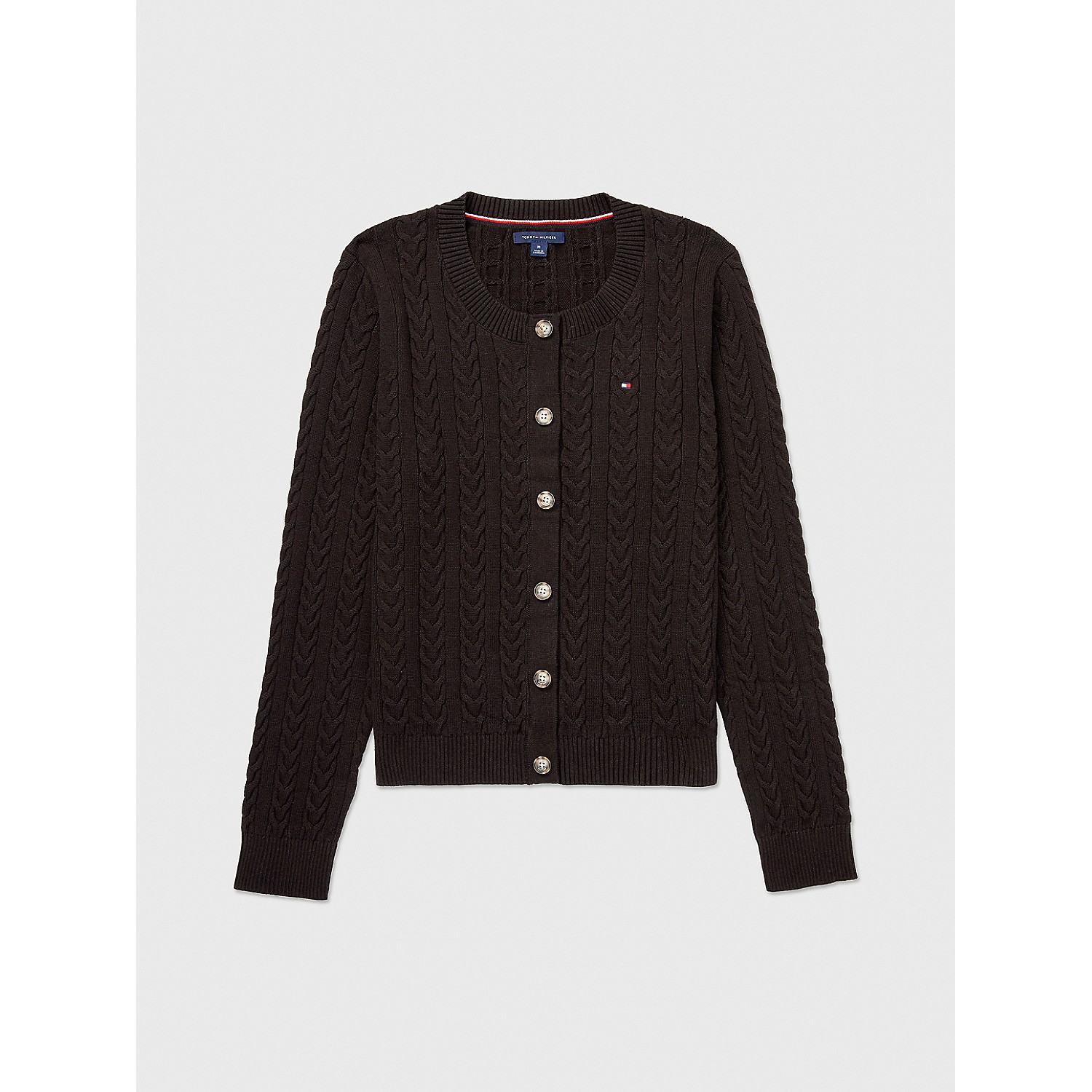 TOMMY ADAPTIVE Solid Cable Knit Cardigan