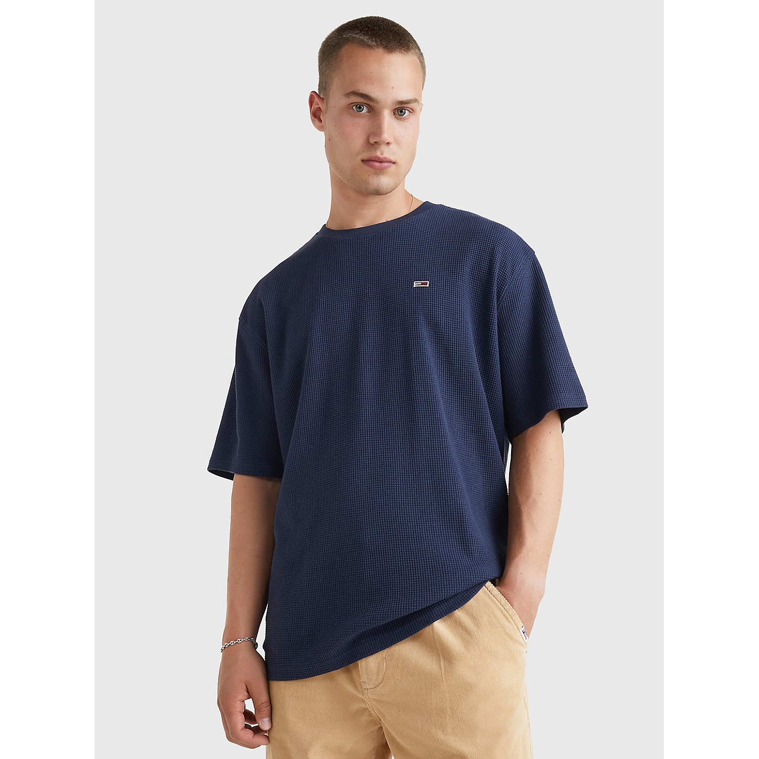 TOMMY JEANS Skater Short-Sleeve Waffle T-Shirt