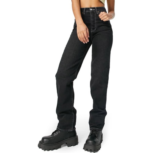 탑샵 Topshop Buckle Carpenter Jeans_WASHED BLACK