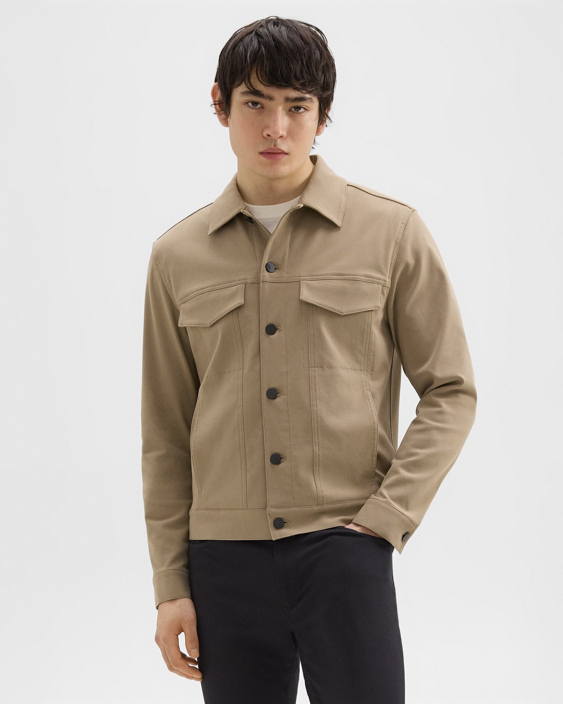 Theory River Trucker Jacket in Neoteric Twill