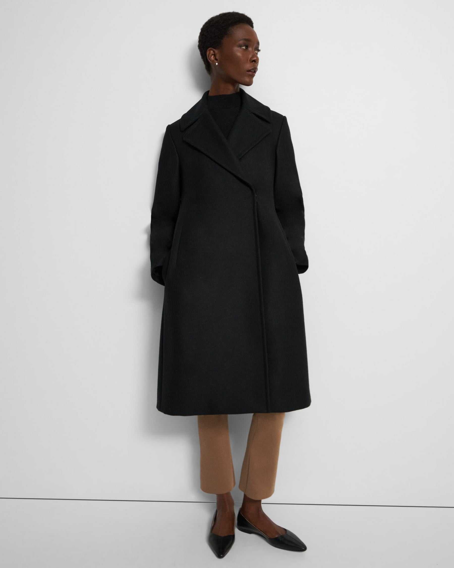 Theory Sculpted Coat in Recycled Wool Melton