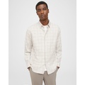 Theory Irving Shirt in Grid Cotton