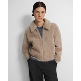 Theory Bomber Jacket in Shearling