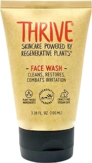 Thrive Natural Care THRIVE Natural Face Wash Gel for Men & Women  Daily Facial Cleanser with Anti-Oxidants & Unique Premium Natural Ingredients for Healthier Skin Care  Vegan & Made in USA  Women &