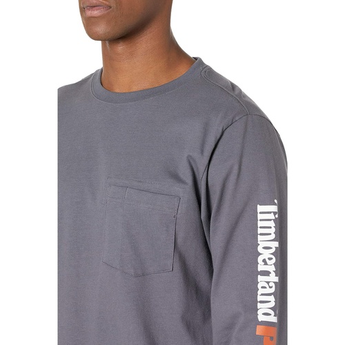 팀버랜드 Timberland PRO FR Cotton Core Long Sleeve Pocket T-Shirt with Sleeve Logo
