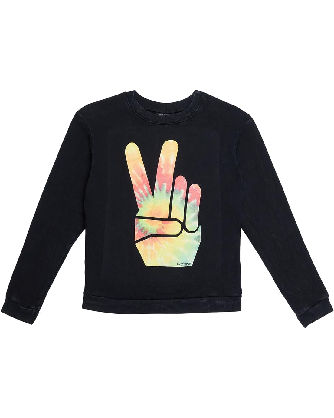 Tiny Whales Peace Sign Graphic Boxy Sweatshirt (Toddleru002FLittle Kidsu002FBig Kids)