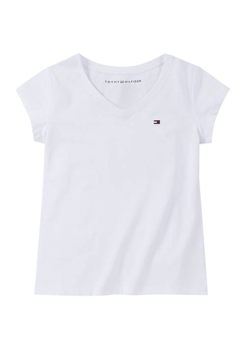 Girls 7-16 Signature Solid V Neck Tee