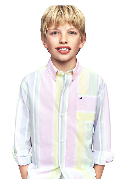 Boys 8-20 Prep Stripe Woven Button Down Shirt