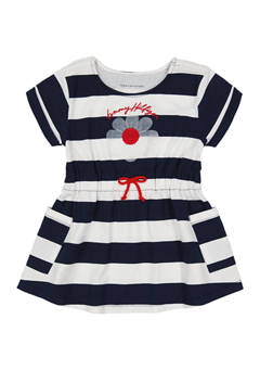 타미힐피거 Girls 4-6x Navy Striped Dress