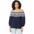 Tommy Hilfiger Over-the-Shoulder Top with Embroidery