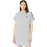 Tommy Hilfiger Short Sleeve French Terry Dress with Logo Tape Trim