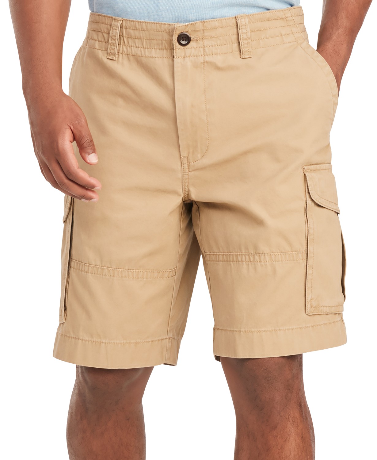 Mens Essential Solid Cargo Shorts