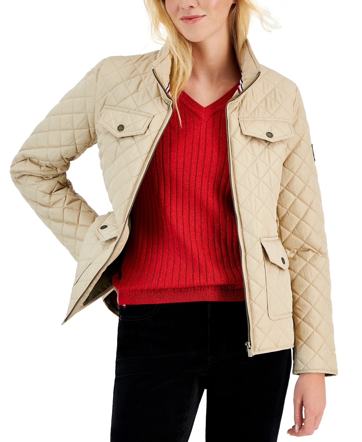 Womens Quilted Zip-Up Jacket