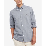 Mens Dot-Print Button-Down Oxford Shirt