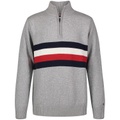 Big Boys Signature Stripe Long Sleeve Quarter Zip Sweater