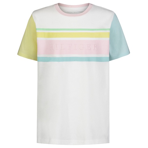 타미힐피거 Toddler Boys Pastel Lines Short Sleeve T-shirt