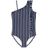 Big Girls Breton Stripe One Piece Swimsuit
