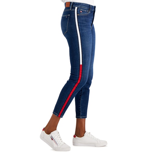 타미힐피거 Womens Tribeca TH Flex Side Tape Skinny Jeans