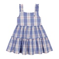 Toddler Girls Plaid Open-Back Tiered Dress