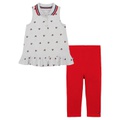 Toddler Girls Logo-Print Pique Polo Tunic & Capri Leggings 2 Piece Set