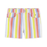 Toddler Girls Striped Denim Shorts
