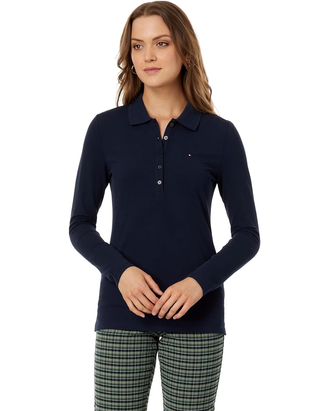 Tommy Hilfiger Long Sleeve Solid Polo