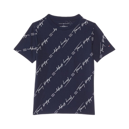 타미힐피거 Tommy Hilfiger Kids Angled Script Short Sleeve T-Shirt (Little Kids)