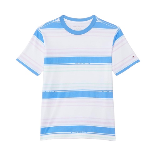 타미힐피거 Tommy Hilfiger Kids Wordmark Short Sleeve T-Shirt (Big Kids)