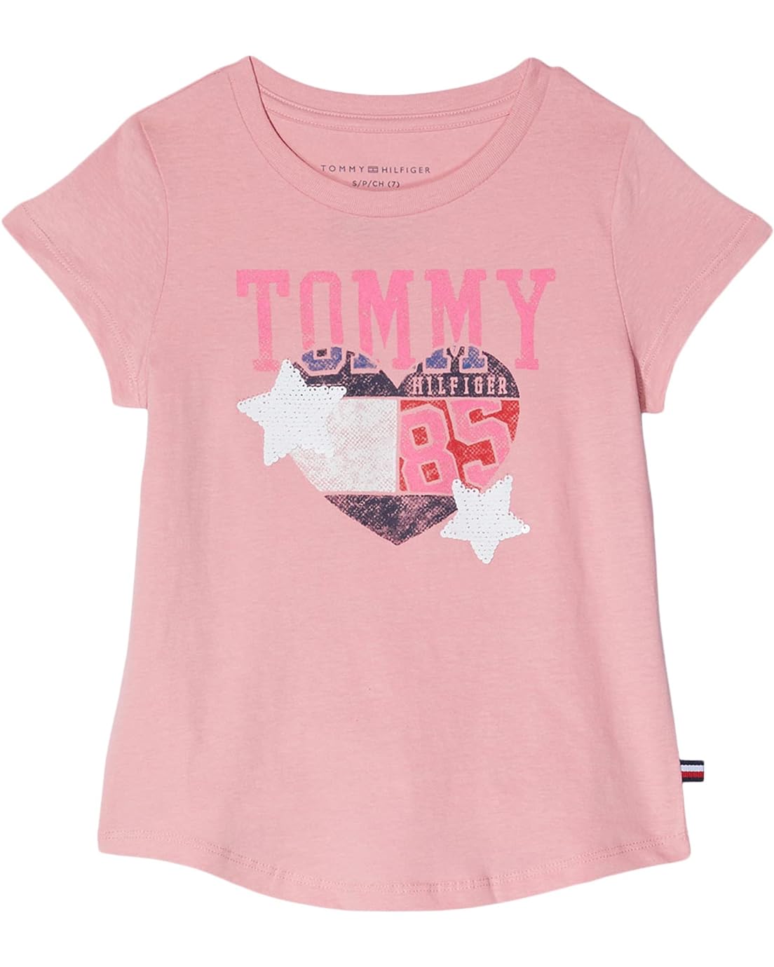 Tommy Hilfiger Kids Tommy Heart Star Sequin Tee (Big Kids)