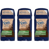 Toms of Maine Long-Lasting Aluminum-Free Natural Deodorant for Men, North Woods, 2.8 oz. 3-Pack