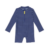 Toobydoo Blue Pinstripe Rashguard Sun Suit Upf50+ (Infantu002FToddler)