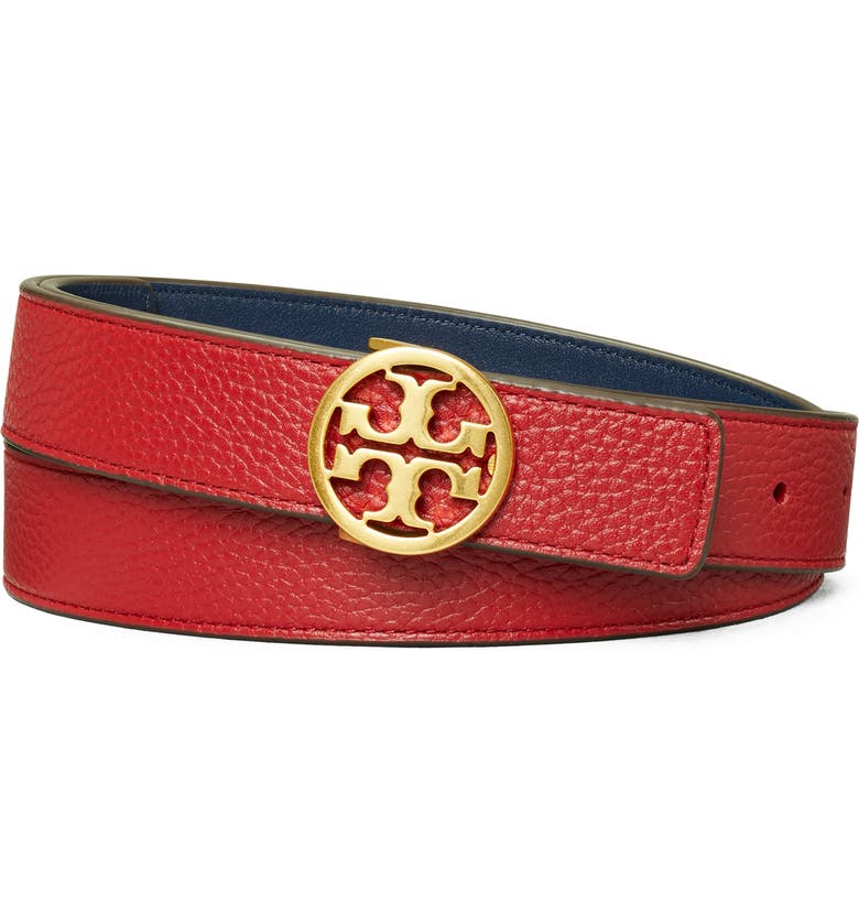 Tory Burch Reversible Leather Belt_REDSTONE / ROYAL NAVY / GOLD