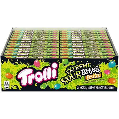 Trolli Extreme Sour Bites Gummy Candy, 0.8 Ounce Bag, Pack of 24