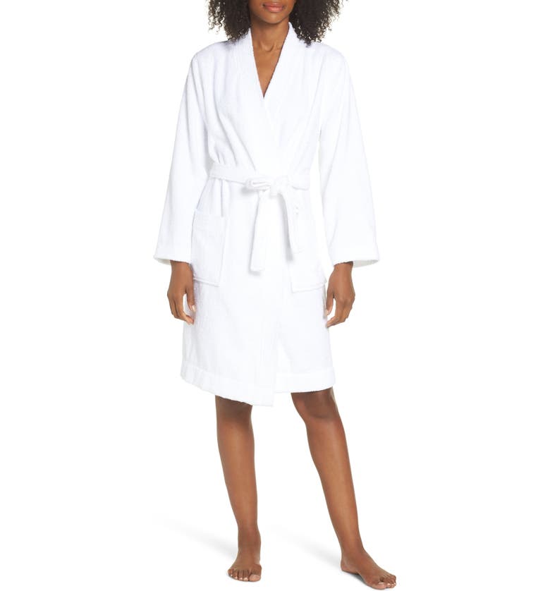UGG Lorie Terry Short Robe_WHITE
